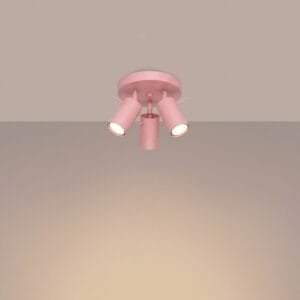 Ring 3-Light Ceiling Cluster - Pink Uncategorized Great Lighting UK Ltd