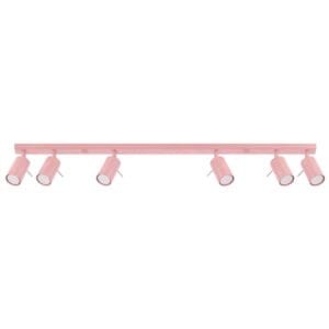 Ring 6-Light Ceiling Bar - Pink Uncategorized Great Lighting UK Ltd