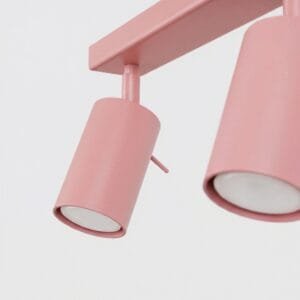Ring 6-Light Ceiling Bar - Pink 6 Light Spotlights Great Lighting UK Ltd