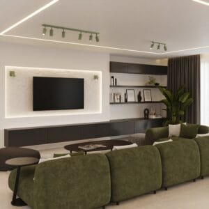 Ring 3-Light Ceiling Bar - Sage Uncategorized Great Lighting UK Ltd