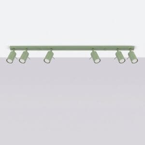 Ring 6-Light Ceiling Bar - Sage Uncategorized Great Lighting UK Ltd