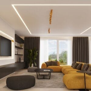 Ring Wall Spotlight - Yellow Uncategorized Great Lighting UK Ltd
