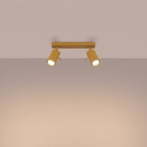 Ring 2-Light Ceiling Bar - Yellow Uncategorized Great Lighting UK Ltd