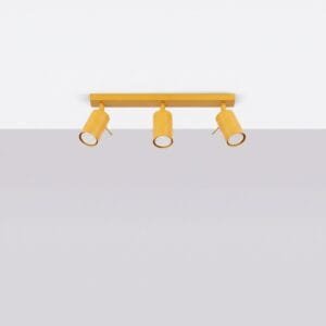 Ring 3-Light Ceiling Bar - Yellow Uncategorized Great Lighting UK Ltd