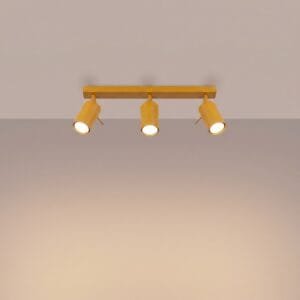 Ring 3-Light Ceiling Bar - Yellow Uncategorized Great Lighting UK Ltd