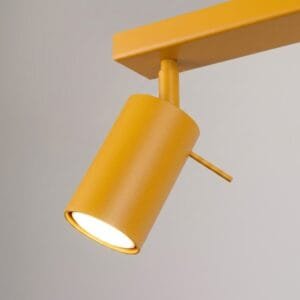 Ring 3-Light Ceiling Bar - Yellow Uncategorized Great Lighting UK Ltd