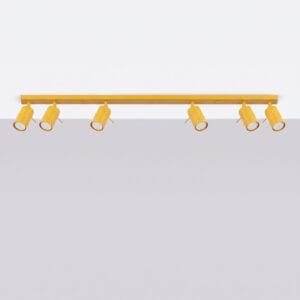 Ring 6-Light Ceiling Bar - Yellow 6 Light Spotlights Great Lighting UK Ltd