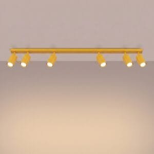 Ring 6-Light Ceiling Bar - Yellow 6 Light Spotlights Great Lighting UK Ltd