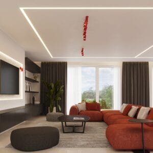 Ring Wall Spotlight - Red Uncategorized Great Lighting UK Ltd