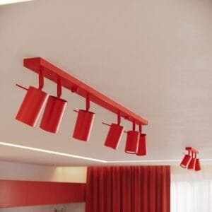 Ring Wall Spotlight - Red Uncategorized Great Lighting UK Ltd