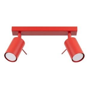 Ring 2-Light Ceiling Bar - Red Uncategorized Great Lighting UK Ltd