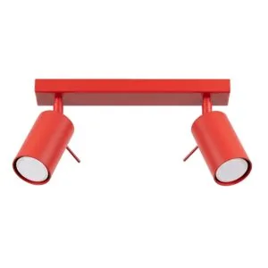 Ring 2-Light Ceiling Bar - Red 2 Light Spotlight Great Lighting UK Ltd