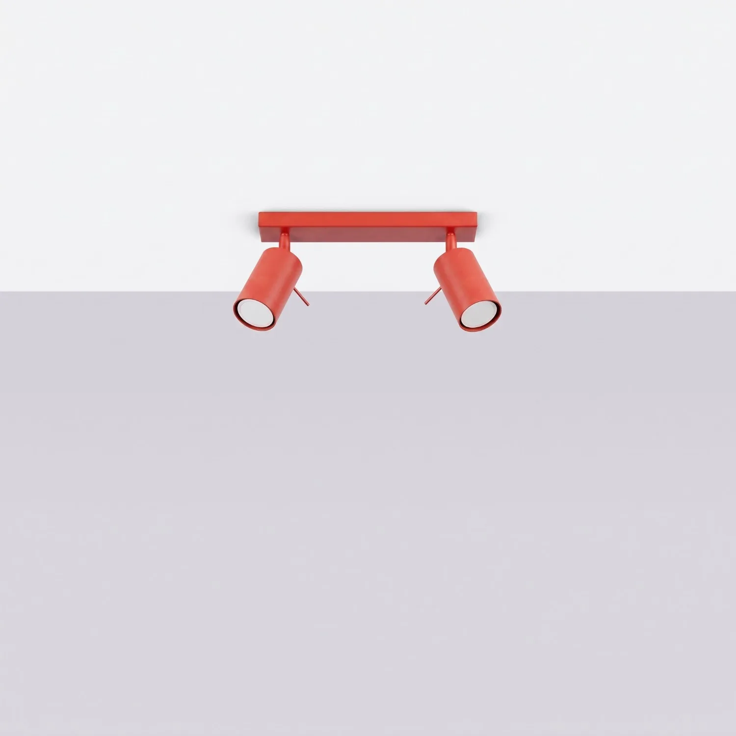 Ring 2-Light Ceiling Bar - Red 2 Light Spotlight Great Lighting UK Ltd