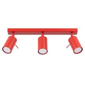 Ring 3-Light Ceiling Bar - Red Uncategorized Great Lighting UK Ltd