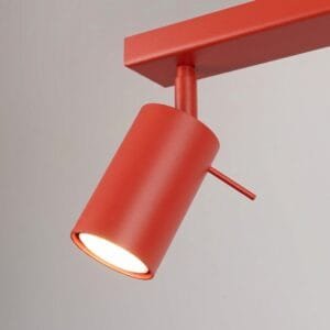 Ring 3-Light Ceiling Bar - Red Uncategorized Great Lighting UK Ltd