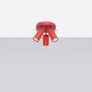 Ring 3-Light Ceiling Cluster - Red Uncategorized Great Lighting UK Ltd