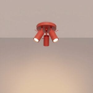 Ring 3-Light Ceiling Cluster - Red Uncategorized Great Lighting UK Ltd