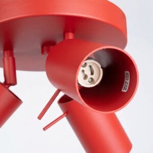 Ring 3-Light Ceiling Cluster - Red Uncategorized Great Lighting UK Ltd