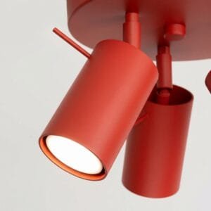 Ring 3-Light Ceiling Cluster - Red Uncategorized Great Lighting UK Ltd