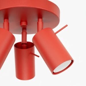 Ring 3-Light Ceiling Cluster - Red Uncategorized Great Lighting UK Ltd