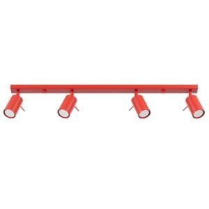 Ring 4-Light Ceiling Bar - Red Uncategorized Great Lighting UK Ltd