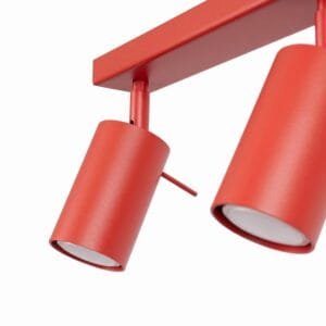 Ring 4-Light Ceiling Bar - Red Uncategorized Great Lighting UK Ltd