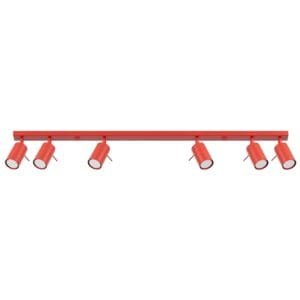 Ring 6-Light Ceiling Bar - Red Uncategorized Great Lighting UK Ltd