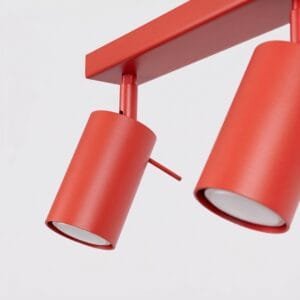 Ring 6-Light Ceiling Bar - Red Uncategorized Great Lighting UK Ltd