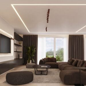 Ring Wall Spotlight - Brown Uncategorized Great Lighting UK Ltd
