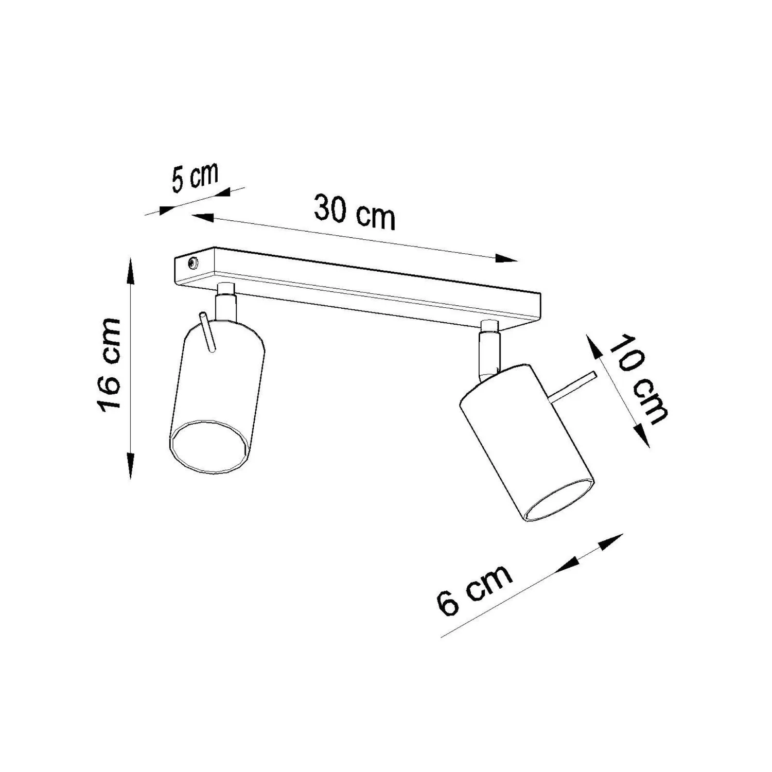 Ring 2-Light Ceiling Bar - Brown 2 Light Spotlight Great Lighting UK Ltd