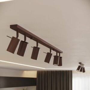 Ring 2-Light Ceiling Bar - Brown Uncategorized Great Lighting UK Ltd
