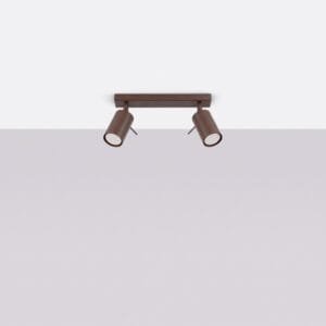 Ring 2-Light Ceiling Bar - Brown Uncategorized Great Lighting UK Ltd