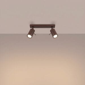 Ring 2-Light Ceiling Bar - Brown Uncategorized Great Lighting UK Ltd