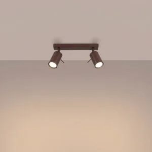 Ring 2-Light Ceiling Bar - Brown 2 Light Spotlight Great Lighting UK Ltd