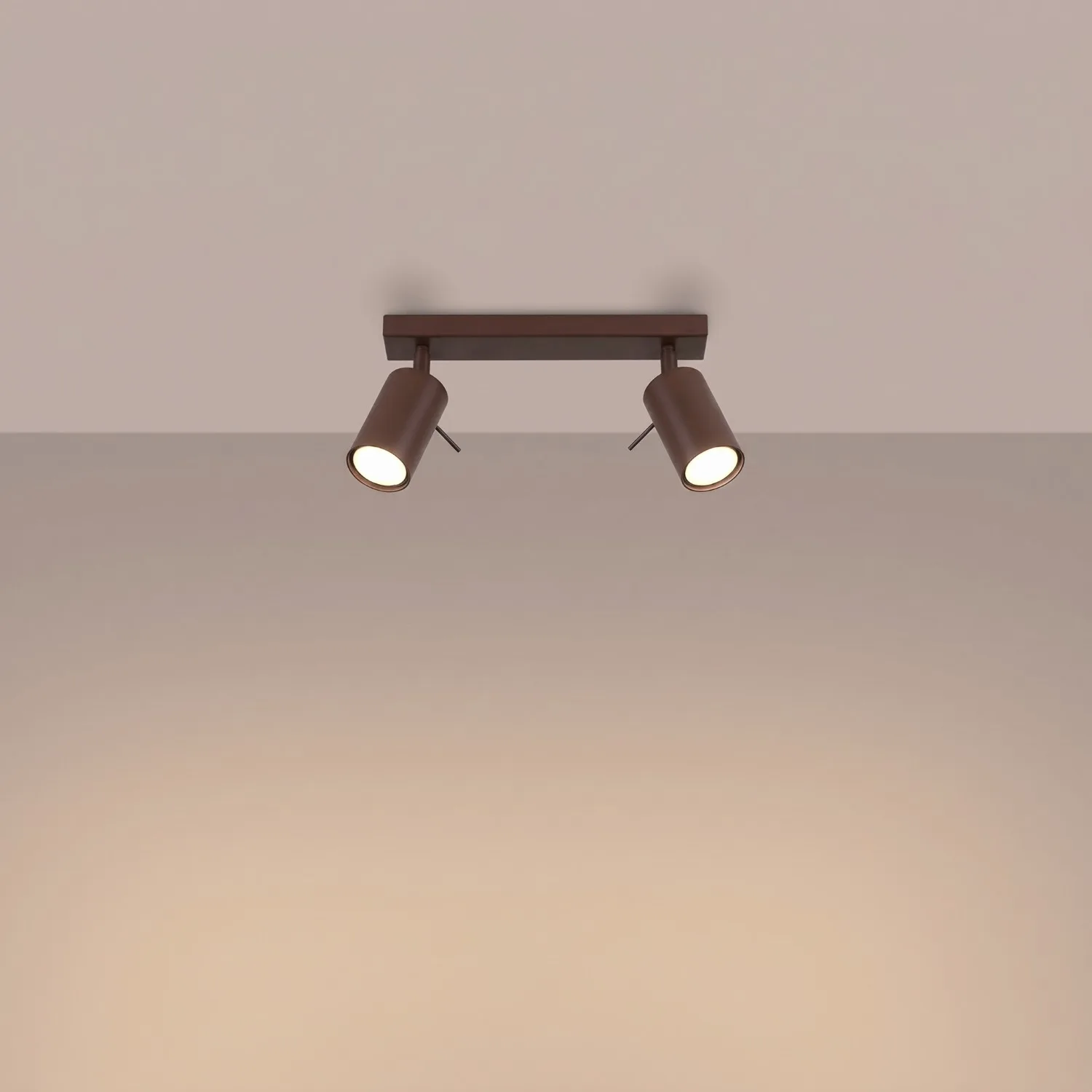 Ring 2-Light Ceiling Bar - Brown 2 Light Spotlight Great Lighting UK Ltd