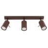 Ring 3-Light Ceiling Bar - Brown Uncategorized Great Lighting UK Ltd