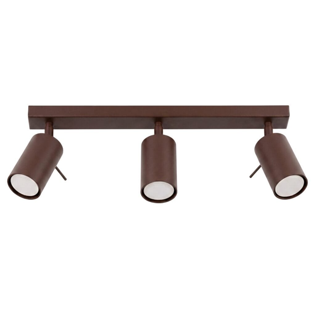 Ring 3-Light Ceiling Bar - Brown 3 Light Spotlights Great Lighting UK Ltd