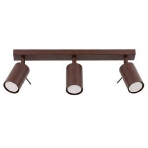 Ring 3-Light Ceiling Bar - Brown Uncategorized Great Lighting UK Ltd