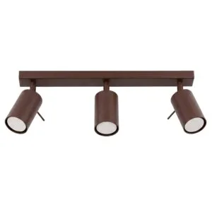 Ring 3-Light Ceiling Bar - Brown Uncategorized Great Lighting UK Ltd