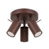 Ring 3-Light Ceiling Cluster - Brown Uncategorized Great Lighting UK Ltd