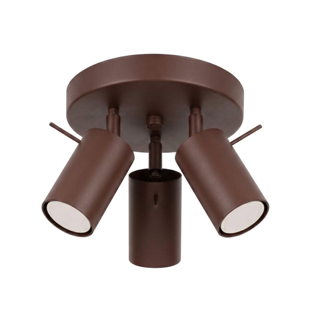 Ring 3-Light Ceiling Cluster - Brown 3 Light Spotlights Great Lighting UK Ltd