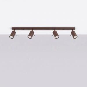 Ring 4-Light Ceiling Bar - Brown Uncategorized Great Lighting UK Ltd