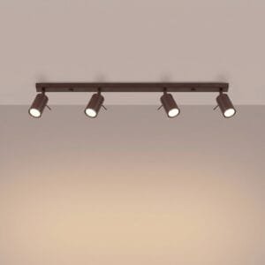 Ring 4-Light Ceiling Bar - Brown Uncategorized Great Lighting UK Ltd