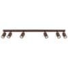Ring 6-Light Ceiling Bar - Brown Uncategorized Great Lighting UK Ltd