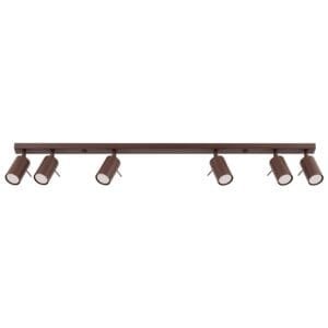 Ring 6-Light Ceiling Bar - Brown Uncategorized Great Lighting UK Ltd