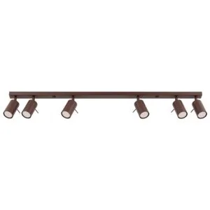 Ring 6-Light Ceiling Bar - Brown Uncategorized Great Lighting UK Ltd