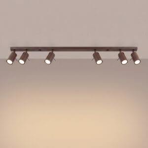 Ring 6-Light Ceiling Bar - Brown Uncategorized Great Lighting UK Ltd