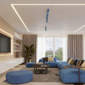 Ring 2-Light Ceiling Bar - Azure 2 Light Spotlight Great Lighting UK Ltd