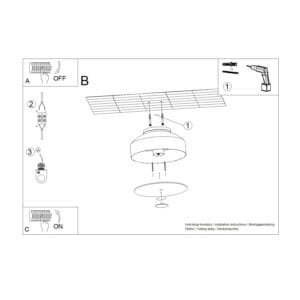 OMIQ Sage Ceiling Light Uncategorized Great Lighting UK Ltd
