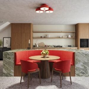 OMIQ Red Ceiling Light Uncategorized Great Lighting UK Ltd